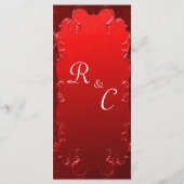 Menu Élégance Rouge Romantique : Mariage Vintage Orneme (Dos)