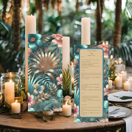 Menu Élégance tropicale
