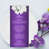 Menu Élégance violette et Mariage blanc de bouquet nupt