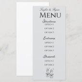 menu élégant (Devant / Derrière)