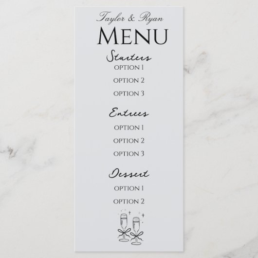 menu élégant (Devant)