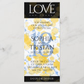 Menu Élégant 18ème anniversaire de Mariage de porcelain (Dos)