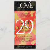 Menu Élégant 29e anniversaire du Mariage Garnet (Dos)