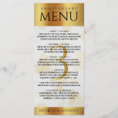 Menu Élégant 3ème anniversaire de Mariage en cuir (Devant)