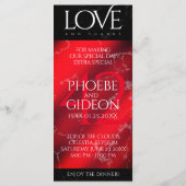 Menu Élégant 42e anniversaire du Mariage Jasper (Dos)