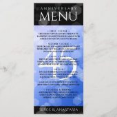 Menu Élégant 45e anniversaire de Mariage Sapphire (Devant)