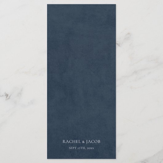 Menu Élégant Abstrait Mariage en terre cuite (Dos)