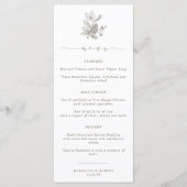 Menu Elegant Acorn & Pinecone Script Fall Wedding (Devant)