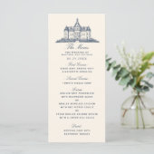 Menu Élégant Ancien Château Manor Mariage (Debout devant)
