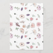 Menu Élégant Appartement moderne Botanique Mariage vert (Dos)