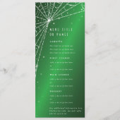 Menu Élégant araignée de diamant vert Web plat 4 cours (Devant)