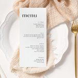Menu Élégant Arrière - plan blanc Art Déco Grand Dîner<br><div class="desc">Mini Élégant Art Déco Mariage Dîner grand menu avec Arrière - plan blanc</div>