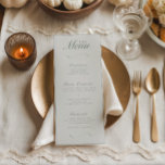 Menu Élégant automne Botanique ivoire & Sage Mariage Dî<br><div class="desc">Ces menus de dîners botaniques complètent n'importe quel cadre de table en ajoutant une touche d'élégance ! Idéal pour un mariage ou toute occasion spéciale. Si vous cherchez un menu de bar,  veuillez consulter notre menu recto verso dans notre collection!</div>