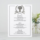 Menu élégant automne HARVEST MARIAGE automne vintage (Debout devant)