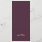 Menu Élégant automne laisse Plum rouille Mariage en ter (Dos)