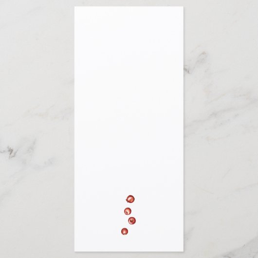 Menu Élégant Automne ton Terre Terracotta Mariage (Dos)