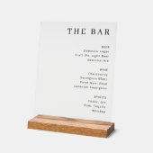 Menu élégant avec empattements blanc (Angle)