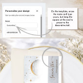 Menu Élégant avec Nom de l'Invité, Étoiles de la L