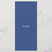 Menu Élégant Beau Bleu Boho Cygne Aquarelle (Dos)