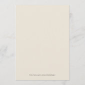 Menu Elégant Beige Moderne Botanique Dîner de répétitio (Dos)