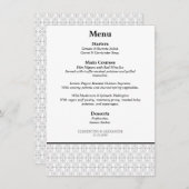 Menu Elegant Black and White Art Deco Style (Devant / Derrière)