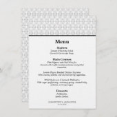 Menu Elegant Black and White Art Deco Style (Devant / Derrière)