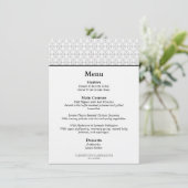 Menu Elegant Black and White Art Deco Style (Debout devant)