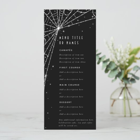 Menu Elégant Black Diamond Spider Web Flat 4 Parcours (Debout devant)