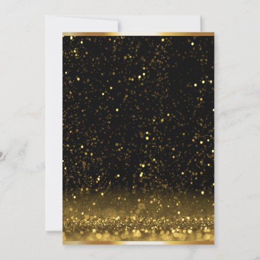 Menu Elegant Black Gold Medical Afstuderen Kaart (Achterkant)