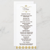 Menu Élégant Black Gold Parties scintillant Mariage Bro (Devant / Derrière)