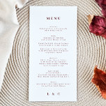 Menu Elégant blanc Plum rouge Bourgogne Le Mariage<br><div class="desc">menu mince pour correspondre à la collection *si vous voulez plus d'options papier cette conception peut être transférée à un programme mince *ou pour plus d'aide contactez-moi</div>