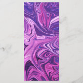 Menu Élégant bleu moderne Galaxy Mariage d'art Abstrait (Dos)