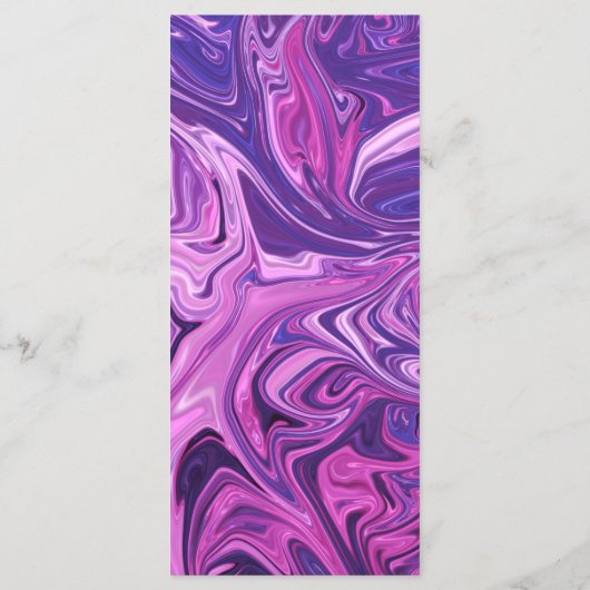 Menu Élégant bleu moderne Galaxy Mariage d'art Abstrait (Dos)