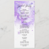 Menu Elégant Bleu Papillon Rustique Mariage d'aquarelle (Dos)