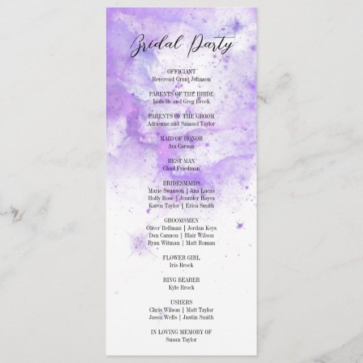 Menu Elégant Bleu Papillon Rustique Mariage d'aquarelle (Dos)