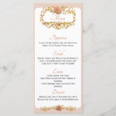 Menu Elegant Blush Dahlias Golden Script Wedding (Devant)