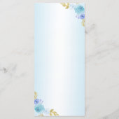 Menu Elégant Blush violet Floral Quinceañera Anniversai (Dos)