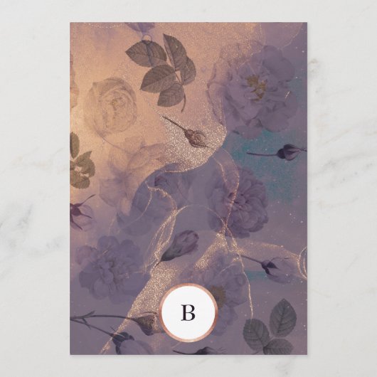 Menu Élégant Boho Floral Arch Rose or Mariage (Dos)