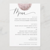 Menu Élégant Boho Rose Blush Lune | Dîner de Mariage (Devant)