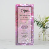 Menu Élégant boho rose florales fleurs hydrangées (Debout devant)