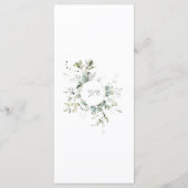 Menu Elegant Botanische Eucalyptus Greenery (Achterkant)