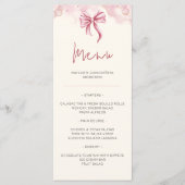 Menu Elégant Bow rose Quinceañera (Devant)