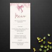 Menu Elégant Bow rose Quinceañera