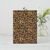 Menu Elegant Brown Leopard Spots Wild Animal Glam (Debout devant)