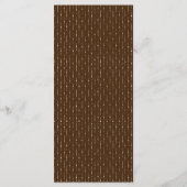 Menu Élégant Brown Mariage orné (Dos)