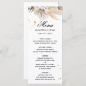 Menu Elégant cadre de beauté des orchidées florales et  (Devant / Derrière)