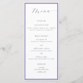 Menu Elégant Cadre Nautique Classique Simple Mariage Ch (Devant)