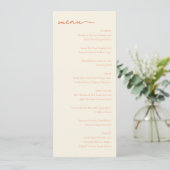 Menu élégant caramel marron pour réception de mari (Debout devant)