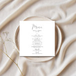 Menu Élégant Carré de calligraphie Mariage<br><div class="desc">Élégant Carré de calligraphie Menu Mariage</div>