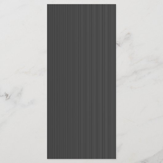 Menu Élégant classique Formel Noir Blanc Mariage Dîner (Dos)